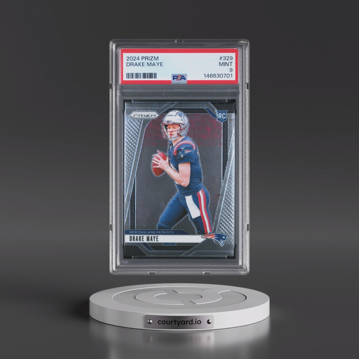 2024 Panini Prizm #329 Drake Maye (PSA 9 MINT)
