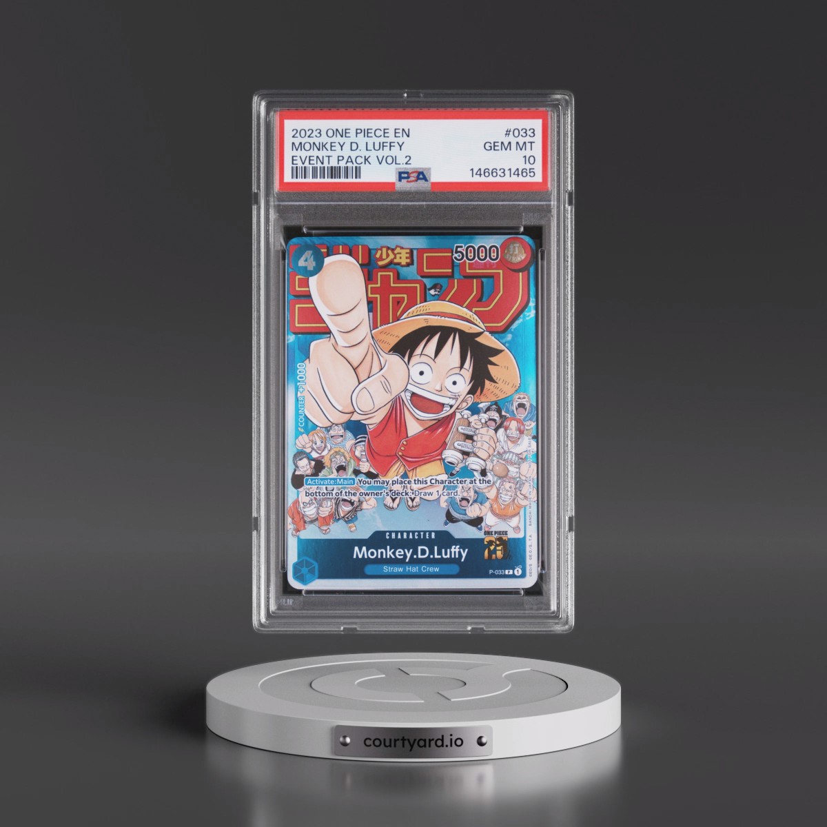 2023 One Piece Promos #033 Monkey D. Luffy - Event Pack Vol.2 (PSA 10 GEM MINT)