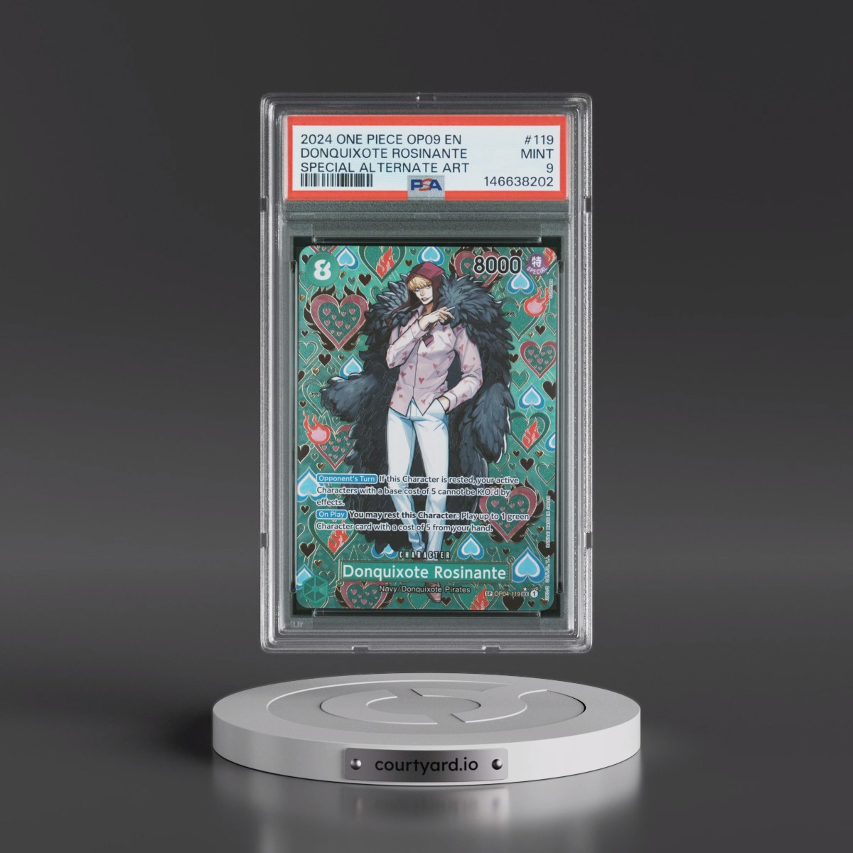 2024 One Piece OP09-Emperors in the New World #119 Donquixote Rosinante - Special Alternate Art (PSA 9 MINT)