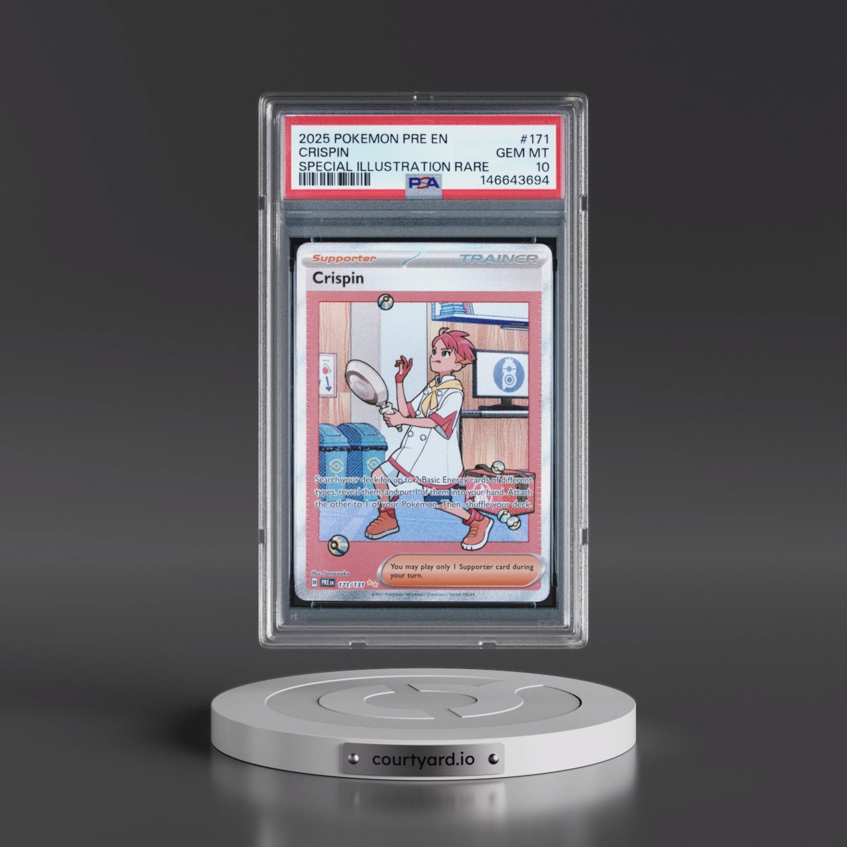 2025 Pokémon Pre EN-Prismatic Evolutions #171 Crispin - Special Illustration Rare (PSA 10 GEM MINT)