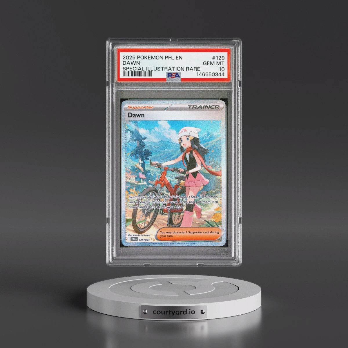 2025 Pokémon Pfl EN-Phantasmal Flames #129 Dawn - Special Illustration Rare (PSA 10 GEM MINT)