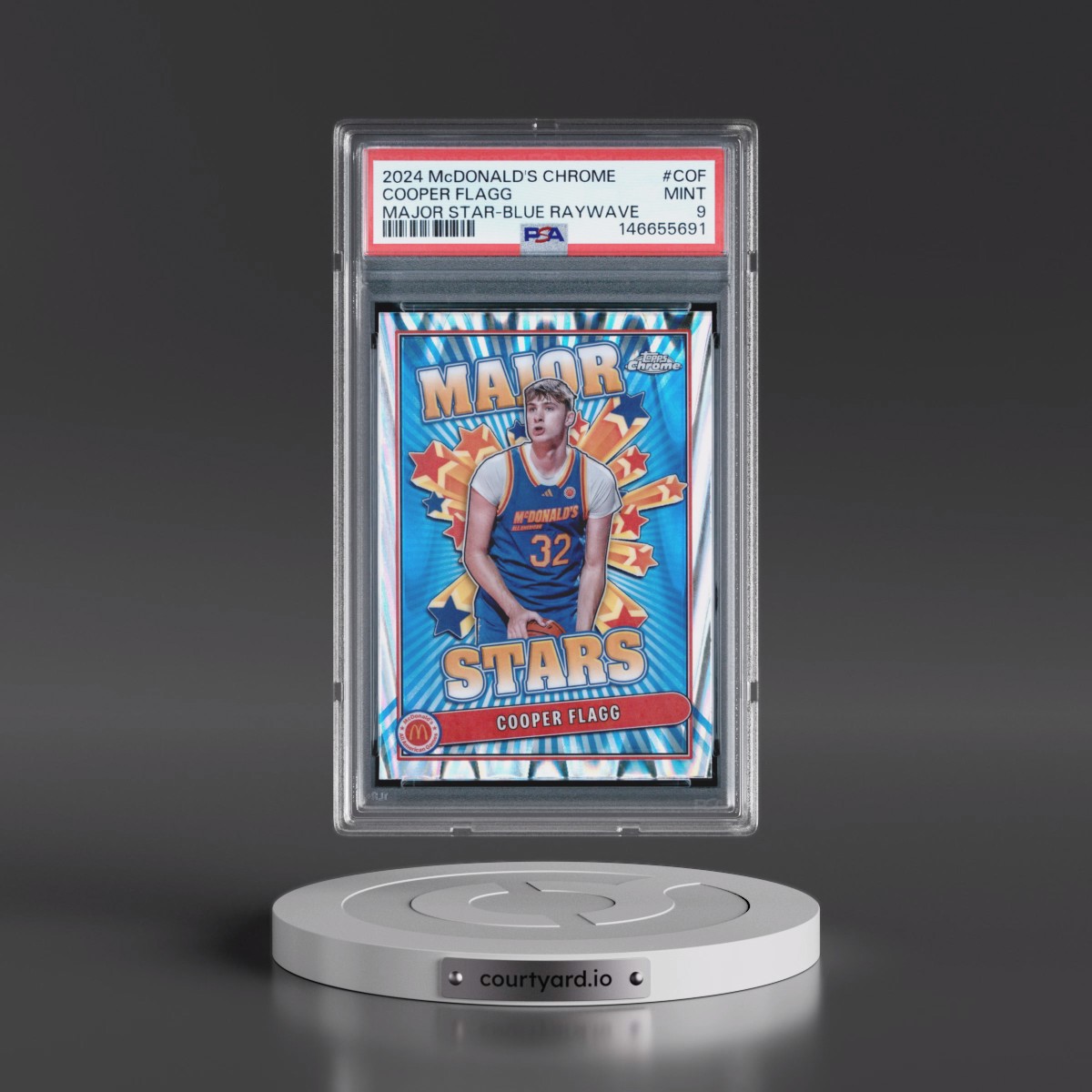 2024 Topps Chrome McDonald's All American Major Stars #COF Cooper Flagg - Blue Raywave (PSA 9 MINT)