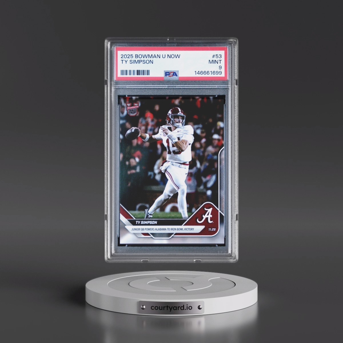 2025 Bowman U Now #53 Ty Simpson (PSA 9 MINT)