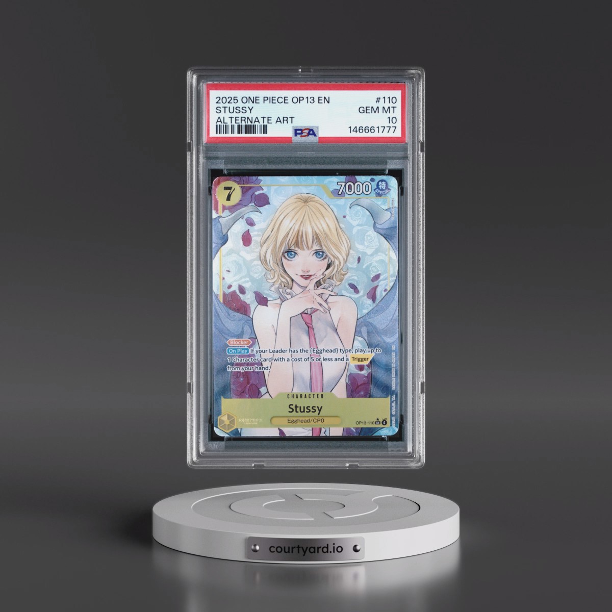 2025 One Piece OP13-Carrying on His Will #110 Stussy - Alternate Art (PSA 10 GEM MINT)