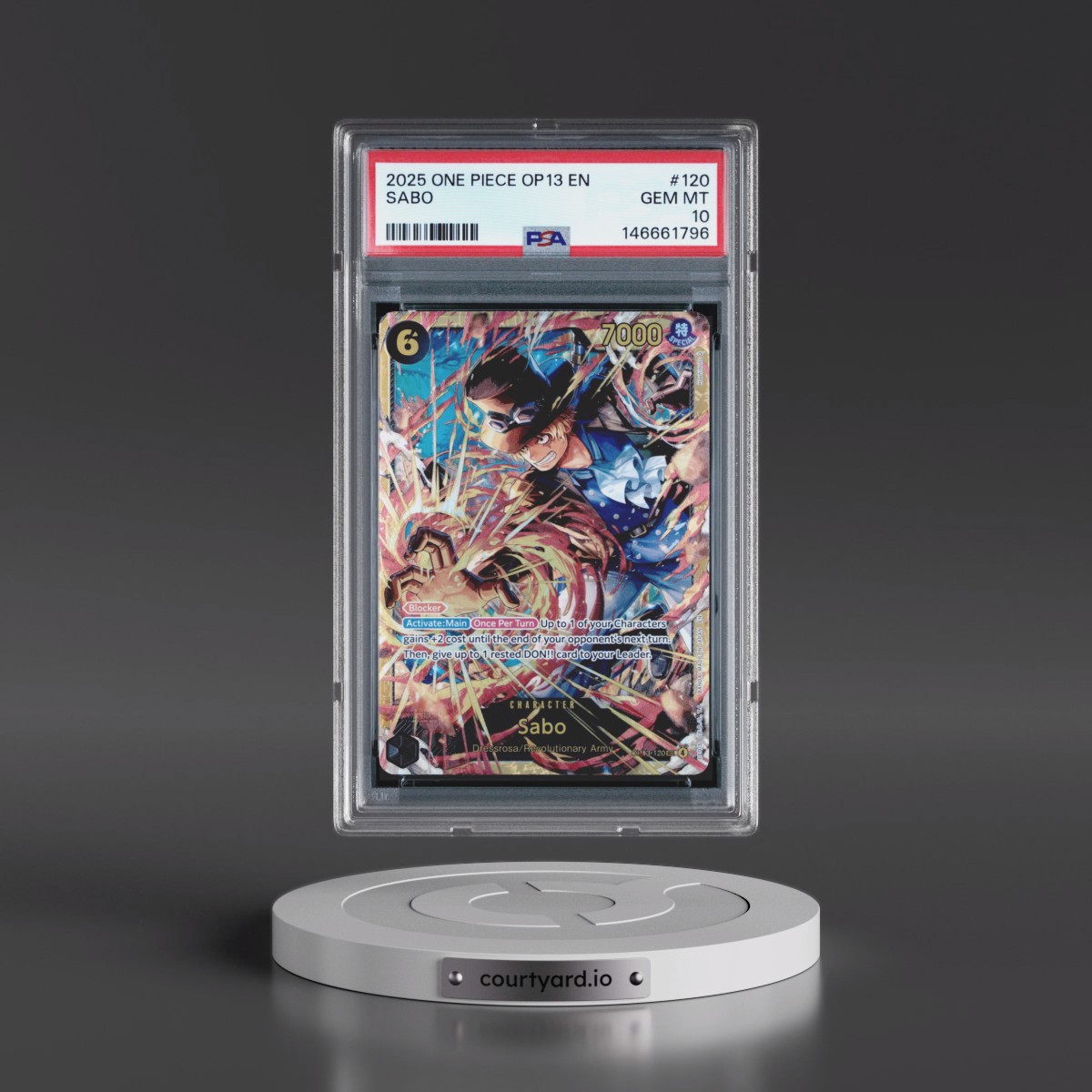 2025 One Piece OP13-Carrying on His Will #120 Sabo (PSA 10 GEM MINT)