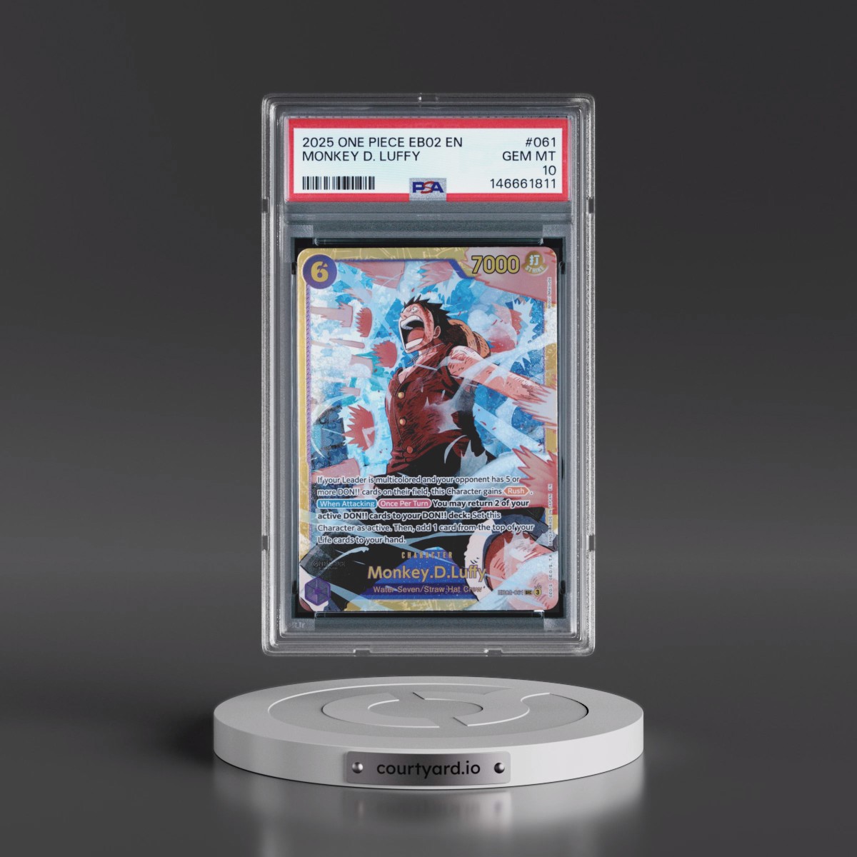 2025 One Piece EB02-Extra Booster -Anime 25th Collection #061 Monkey D. Luffy (PSA 10 GEM MINT)