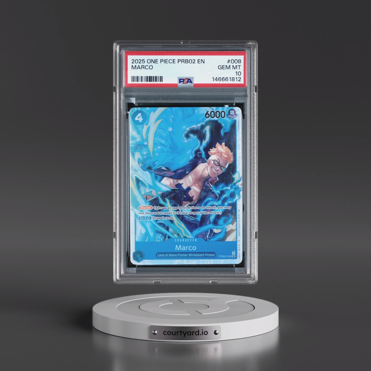 2025 One Piece PRB02-Premium Booster -One Piece Card the Best- Vol.2 #008 Marco (PSA 10 GEM MINT)