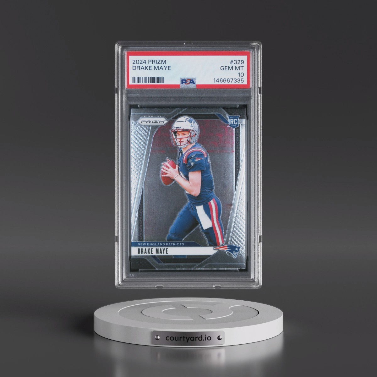 2024 Panini Prizm #329 Drake Maye (PSA 10 GEM MINT)