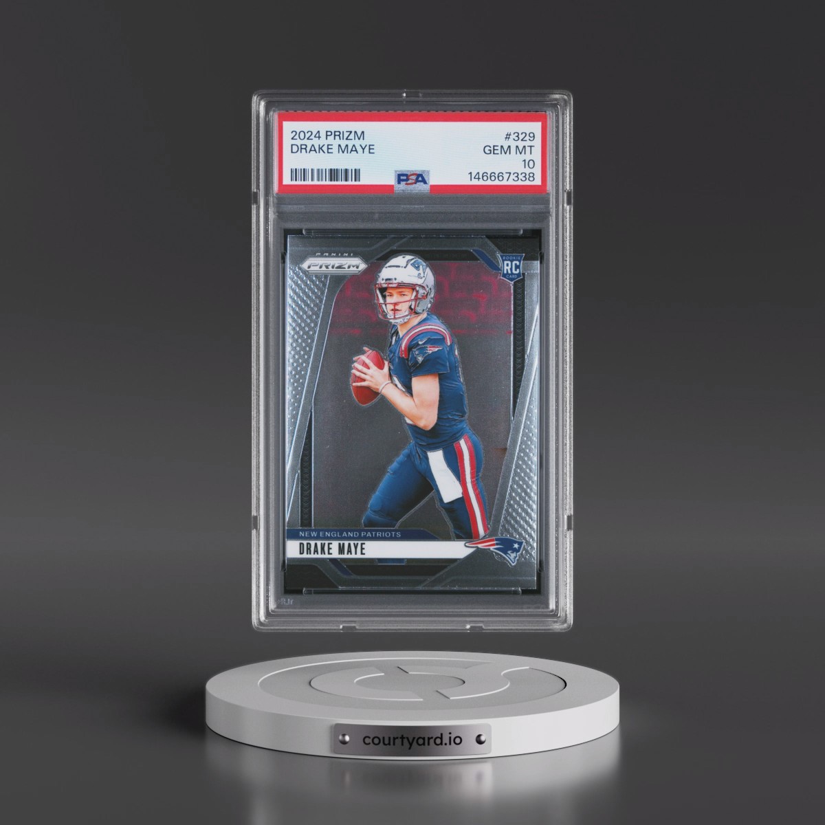 2024 Panini Prizm #329 Drake Maye (PSA 10 GEM MINT)