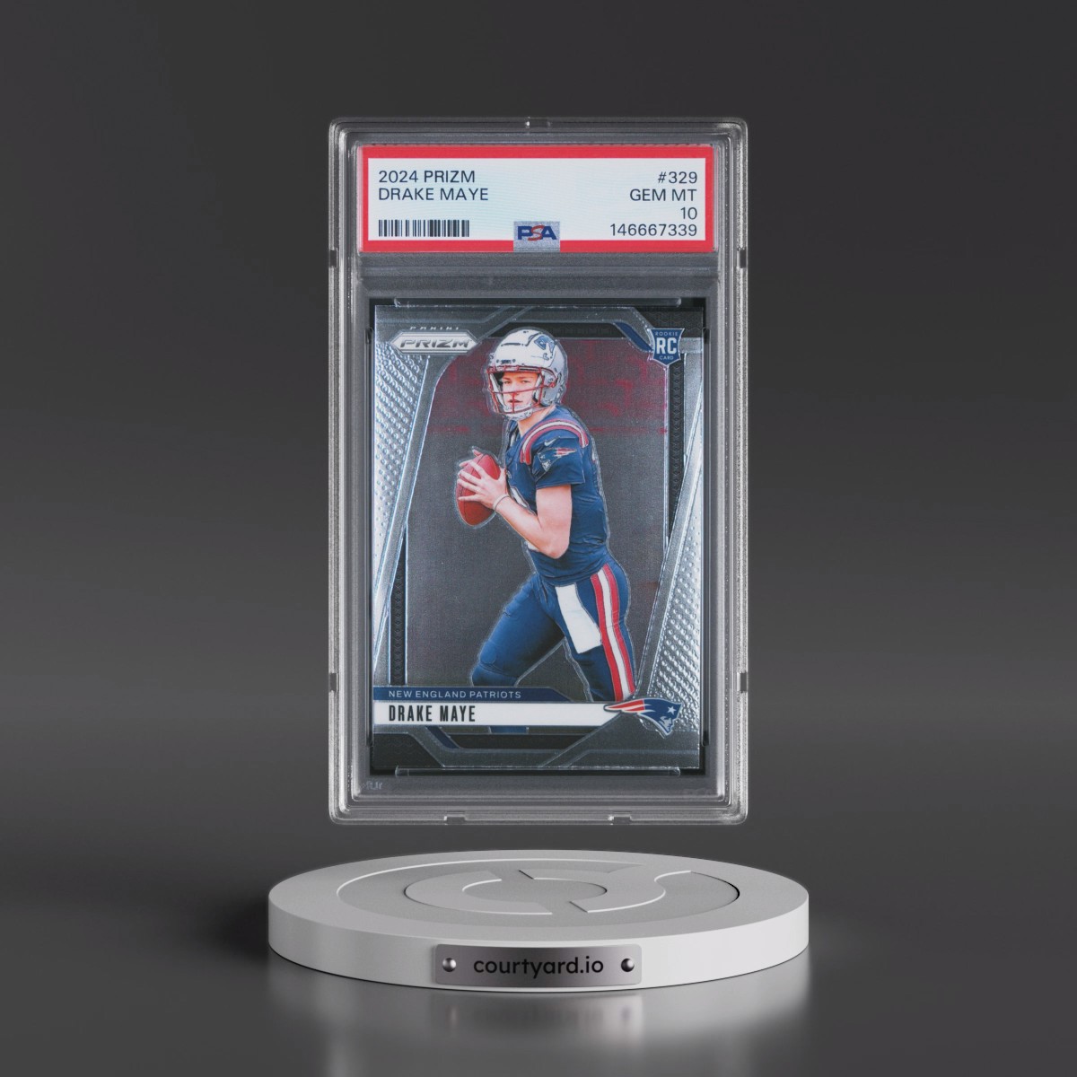 2024 Panini Prizm #329 Drake Maye (PSA 10 GEM MINT)