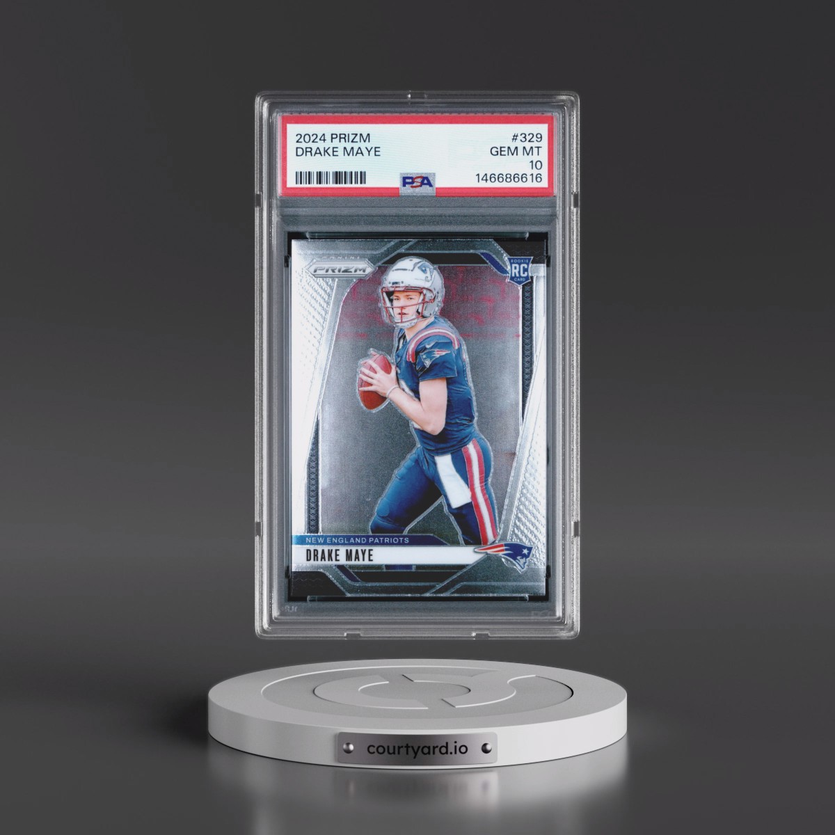 2024 Panini Prizm #329 Drake Maye (PSA 10 GEM MINT)