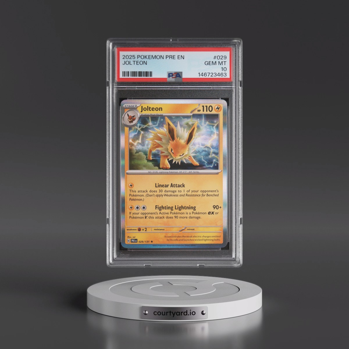 2025 Pokémon Pre EN-Prismatic Evolutions #029 Jolteon (PSA 10 GEM MINT)