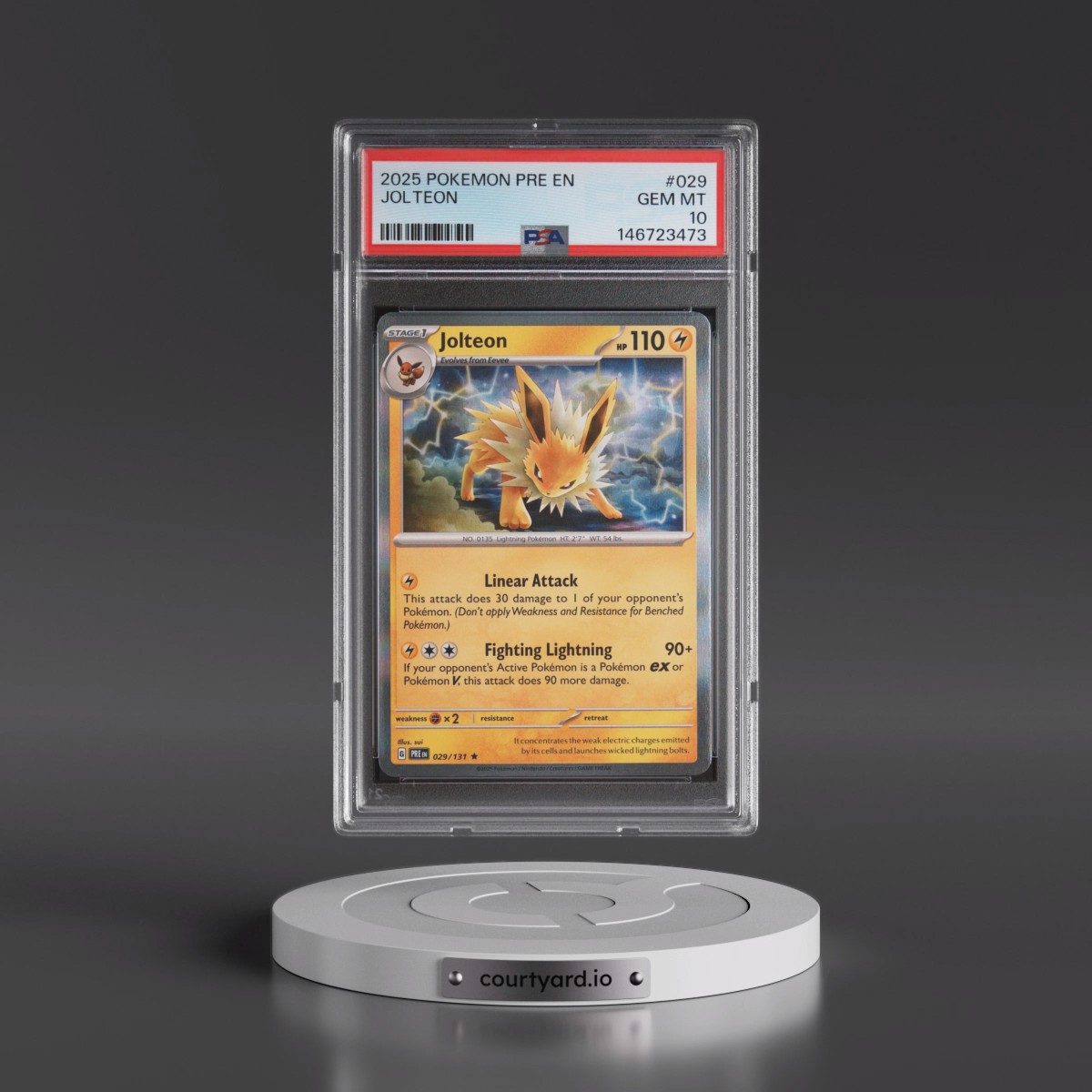 2025 Pokémon Pre EN-Prismatic Evolutions #029 Jolteon (PSA 10 GEM MINT)