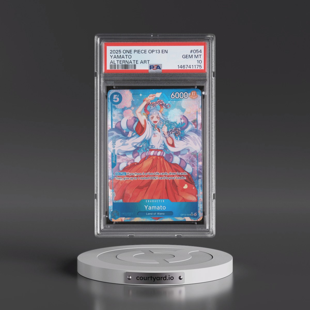 2025 One Piece OP13-Carrying on His Will #054 Yamato - Alternate Art (PSA 10 GEM MINT)