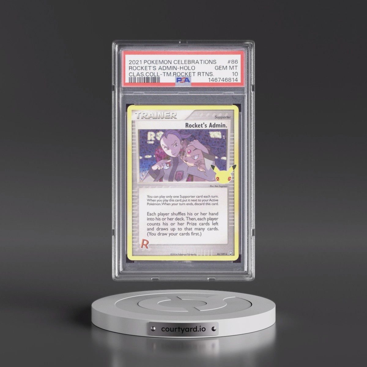 2021 Pokémon Celebrations Classic Collection #86 Rocket's Admin - Holo (PSA 10 GEM MINT)