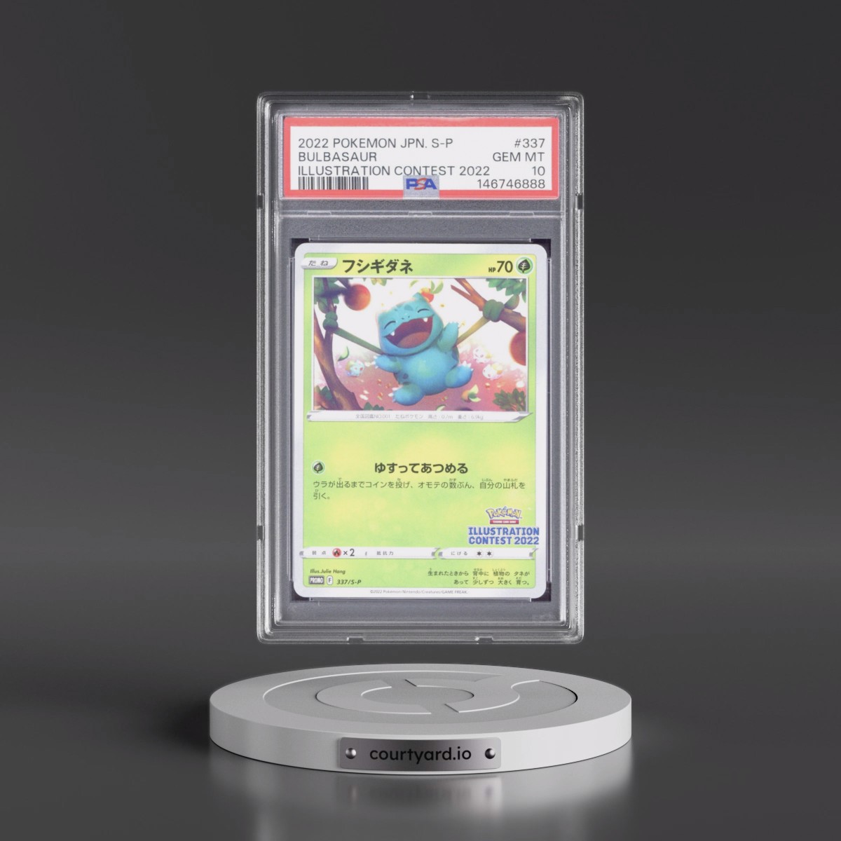 2022 Pokémon S Promo #337 Bulbasaur - Illustration Contest 2022 (PSA 10 GEM MINT)