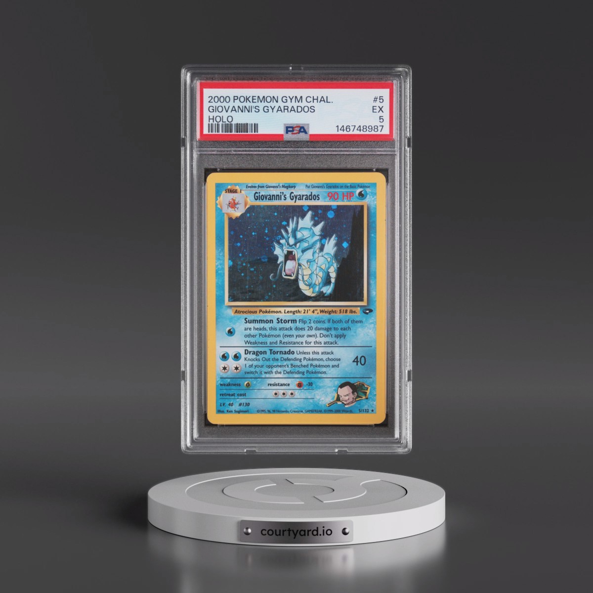 2000 Pokémon Gym Challenge #5 Giovanni's Gyarados - Holo (PSA 5 EX)