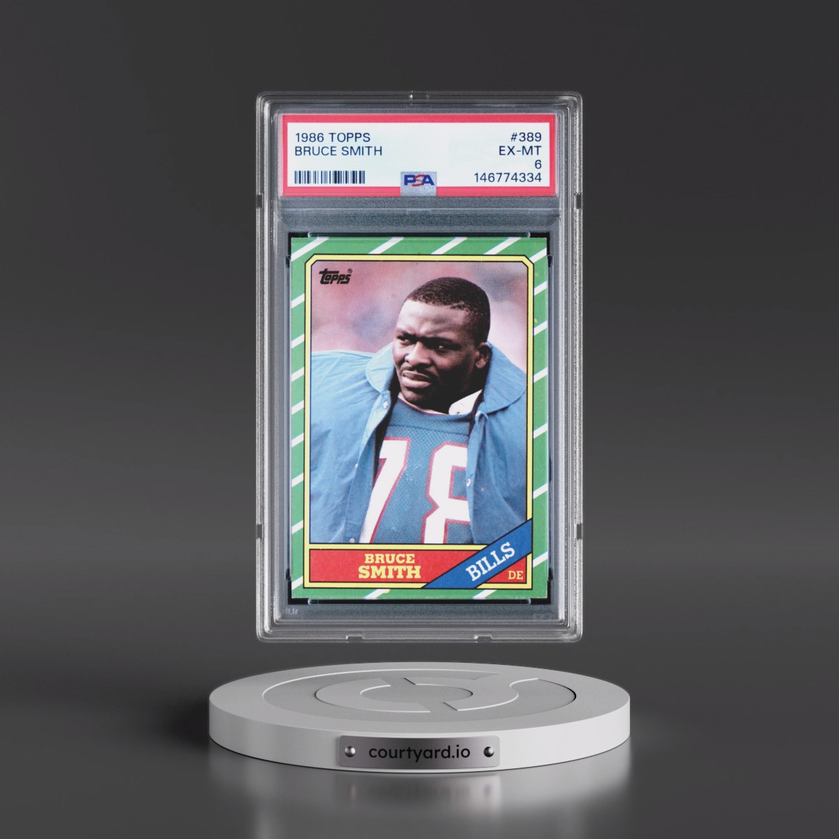 1986 Topps #389 Bruce Smith (PSA 6 EX-MT)