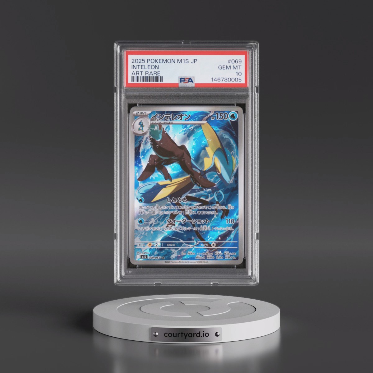 2025 Pokémon M1s-Mega Symphonia #069 Inteleon - Art Rare (PSA 10 GEM MINT)
