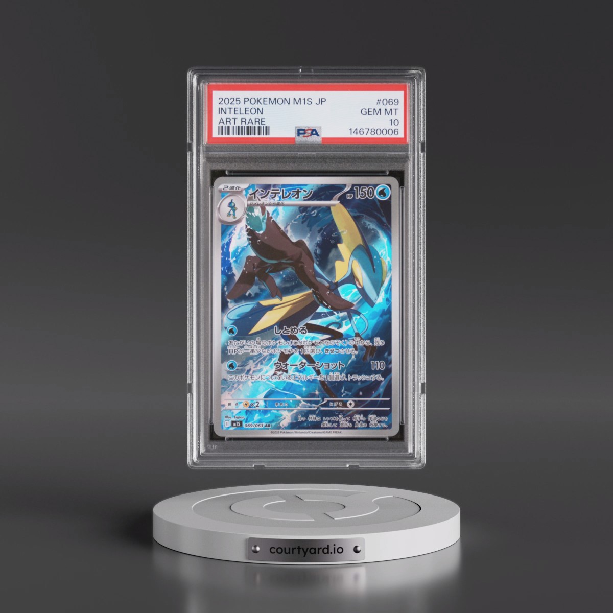 2025 Pokémon M1s-Mega Symphonia #069 Inteleon - Art Rare (PSA 10 GEM MINT)