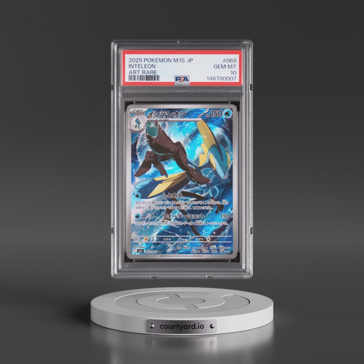 2025 Pokémon M1s-Mega Symphonia #069 Inteleon - Art Rare (PSA 10 GEM MINT)