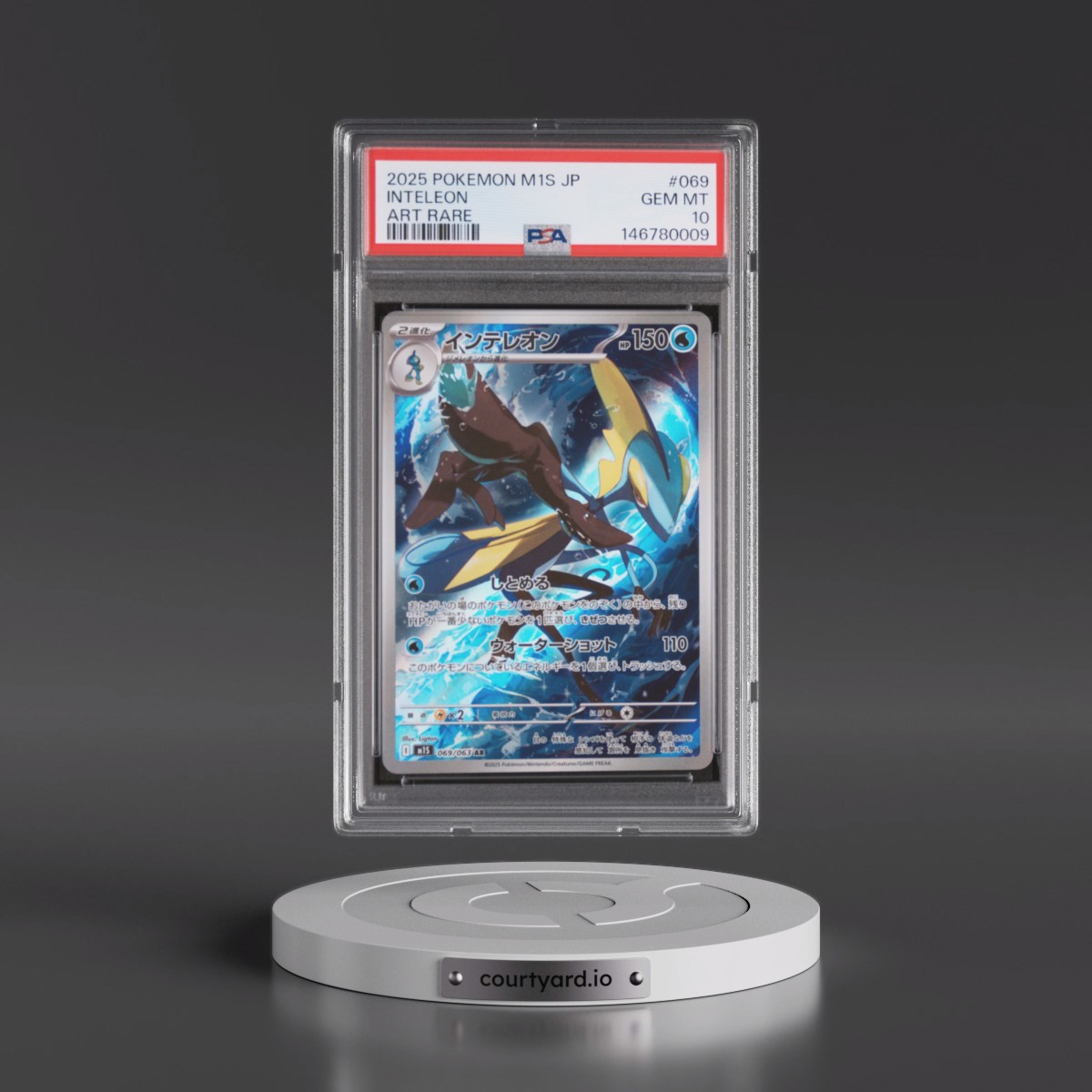 2025 Pokémon M1s-Mega Symphonia #069 Inteleon - Art Rare (PSA 10 GEM MINT)