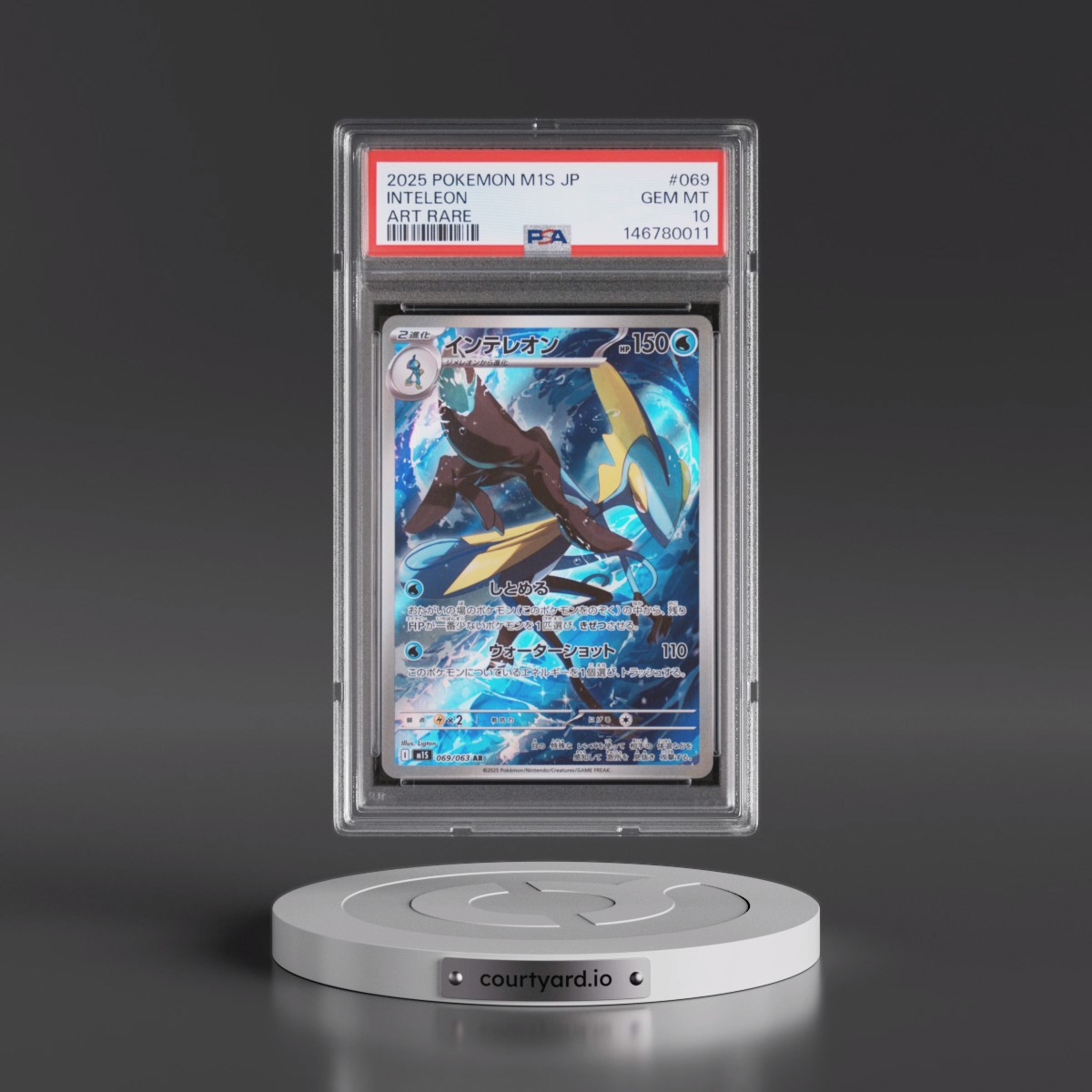 2025 Pokémon M1s-Mega Symphonia #069 Inteleon - Art Rare (PSA 10 GEM MINT)