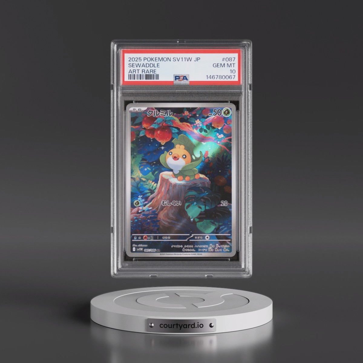 2025 Pokémon Sv11w-White Flare #087 Sewaddle - Art Rare (PSA 10 GEM MINT)