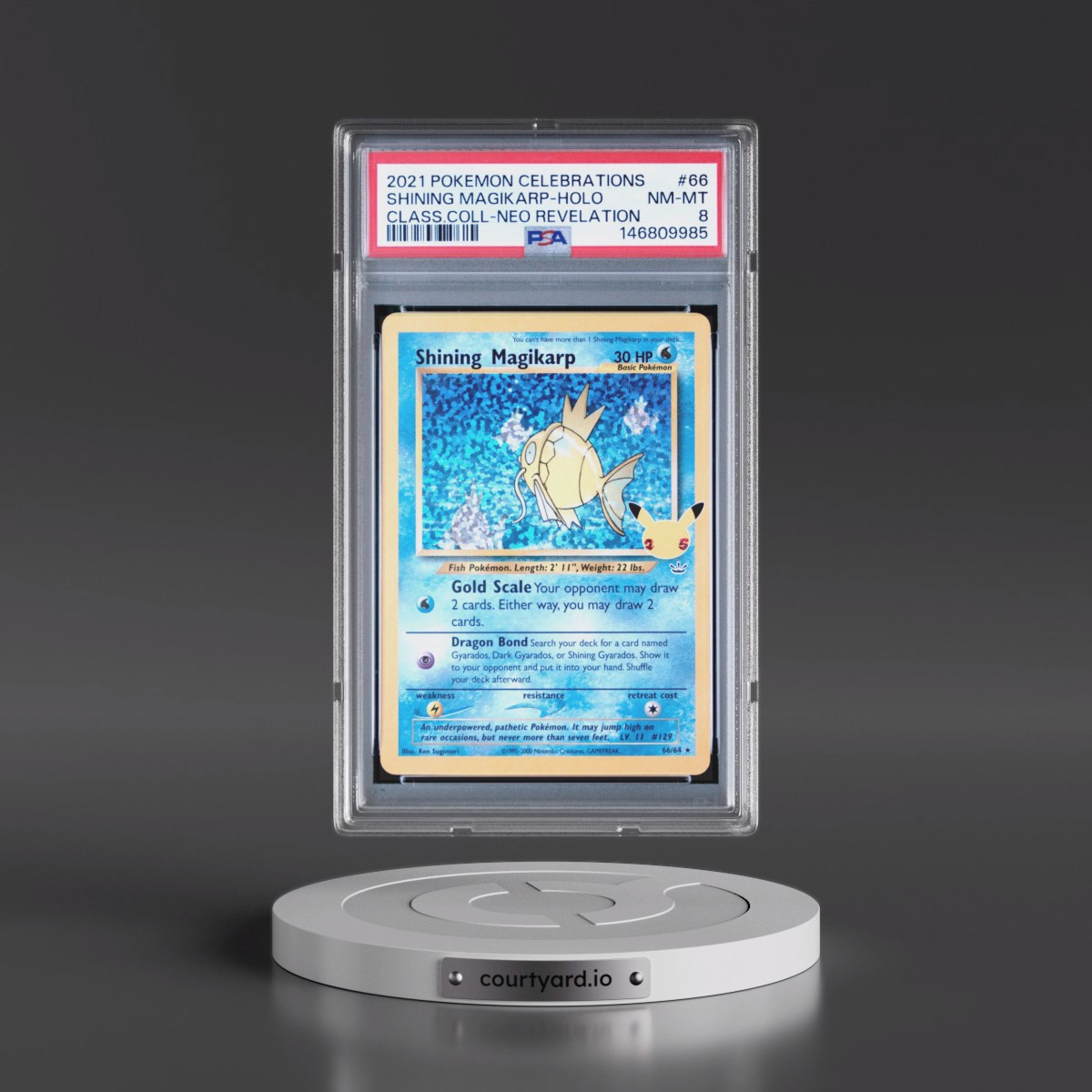 2021 Pokémon Celebrations Classic Collection #66 Shining Magikarp - Holo Holo (PSA 8 NM-MT)