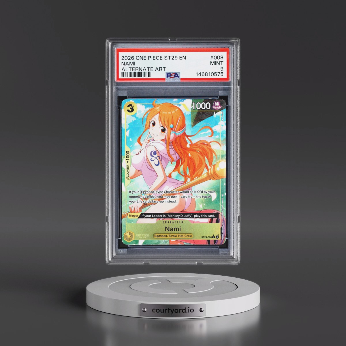 2026 One Piece Starter Deck ST29-Egghead #008 Nami - Alternate Art (PSA 9 MINT)