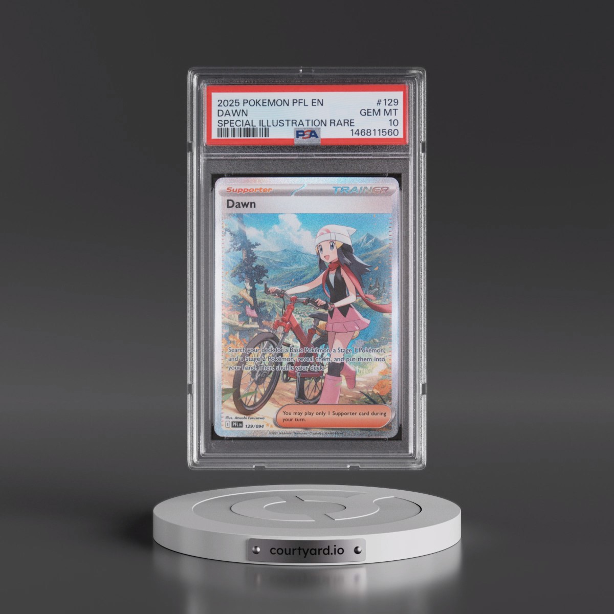 2025 Pokémon Pfl EN-Phantasmal Flames #129 Dawn - Special Illustration Rare (PSA 10 GEM MINT)