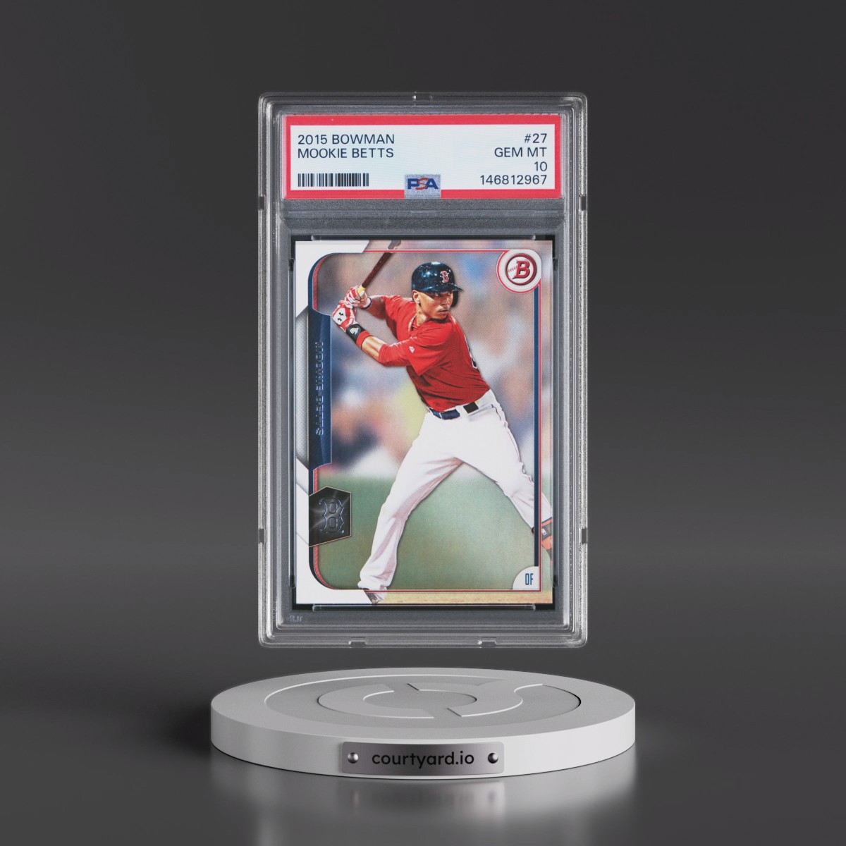 2015 Bowman #27 Mookie Betts (PSA 10 GEM MINT)