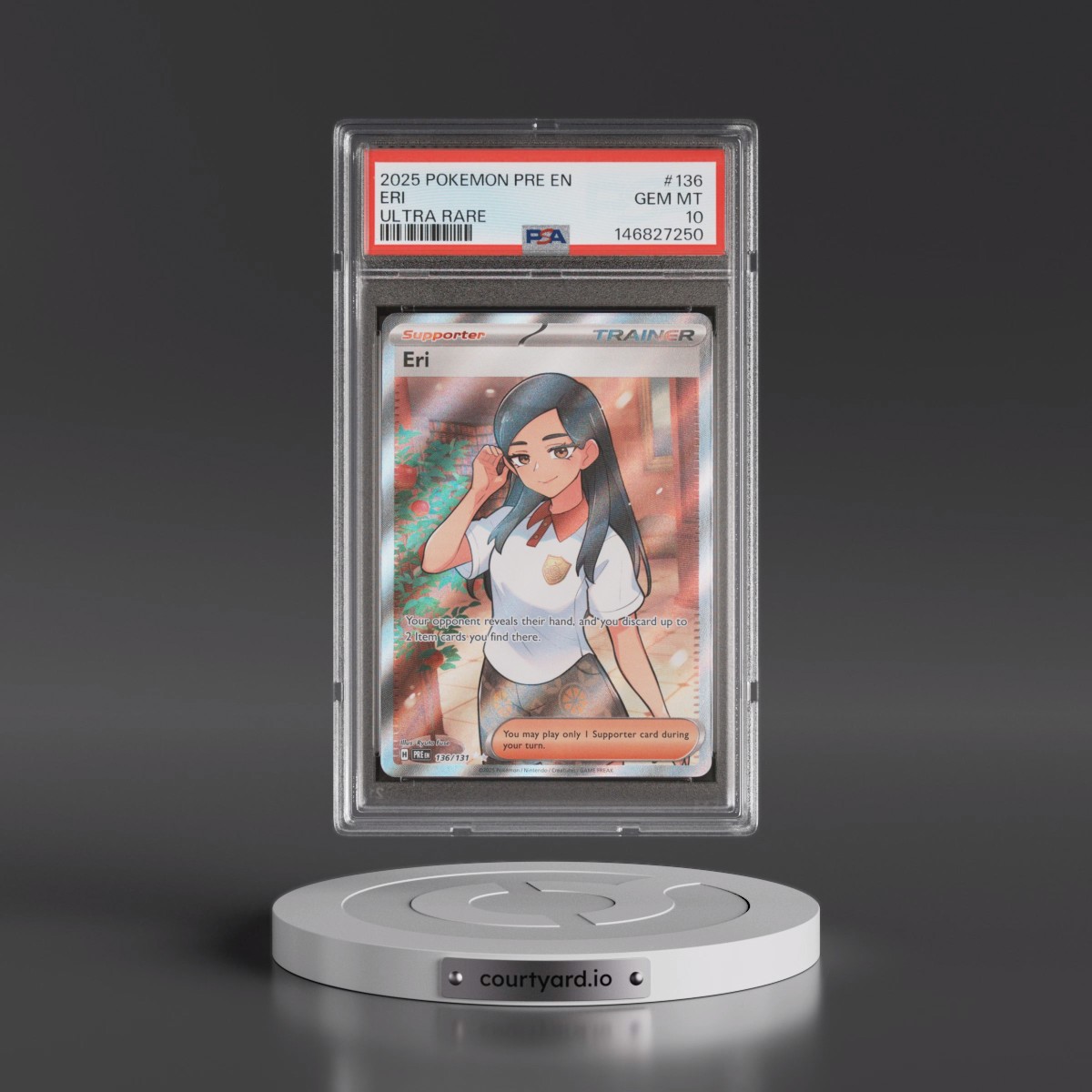 2025 Pokémon Pre EN-Prismatic Evolutions #136 Eri - Ultra Rare (PSA 10 GEM MINT)