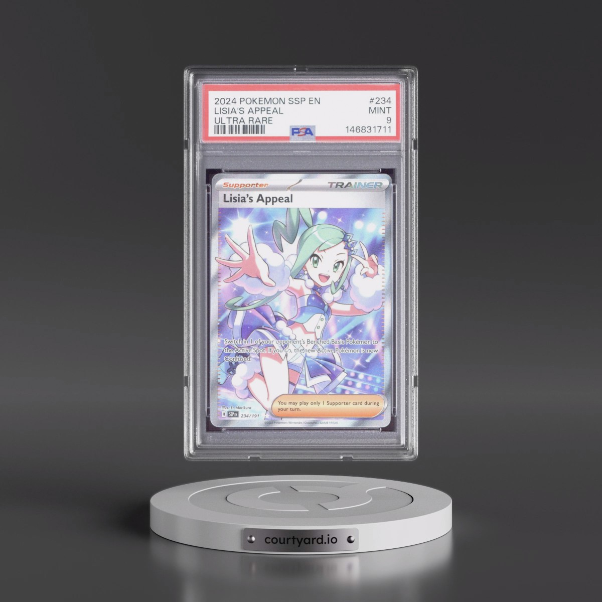 2024 Pokémon Ssp EN-Surging Sparks #234 Lisia's Appeal - Ultra Rare (PSA 9 MINT)