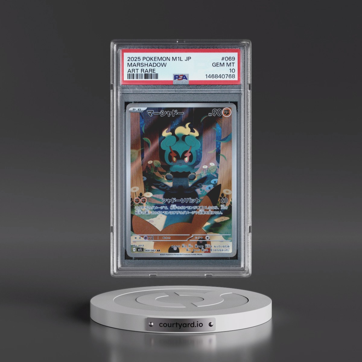 2025 Pokémon M1l-Mega Brave #069 Marshadow - Art Rare (PSA 10 GEM MINT)
