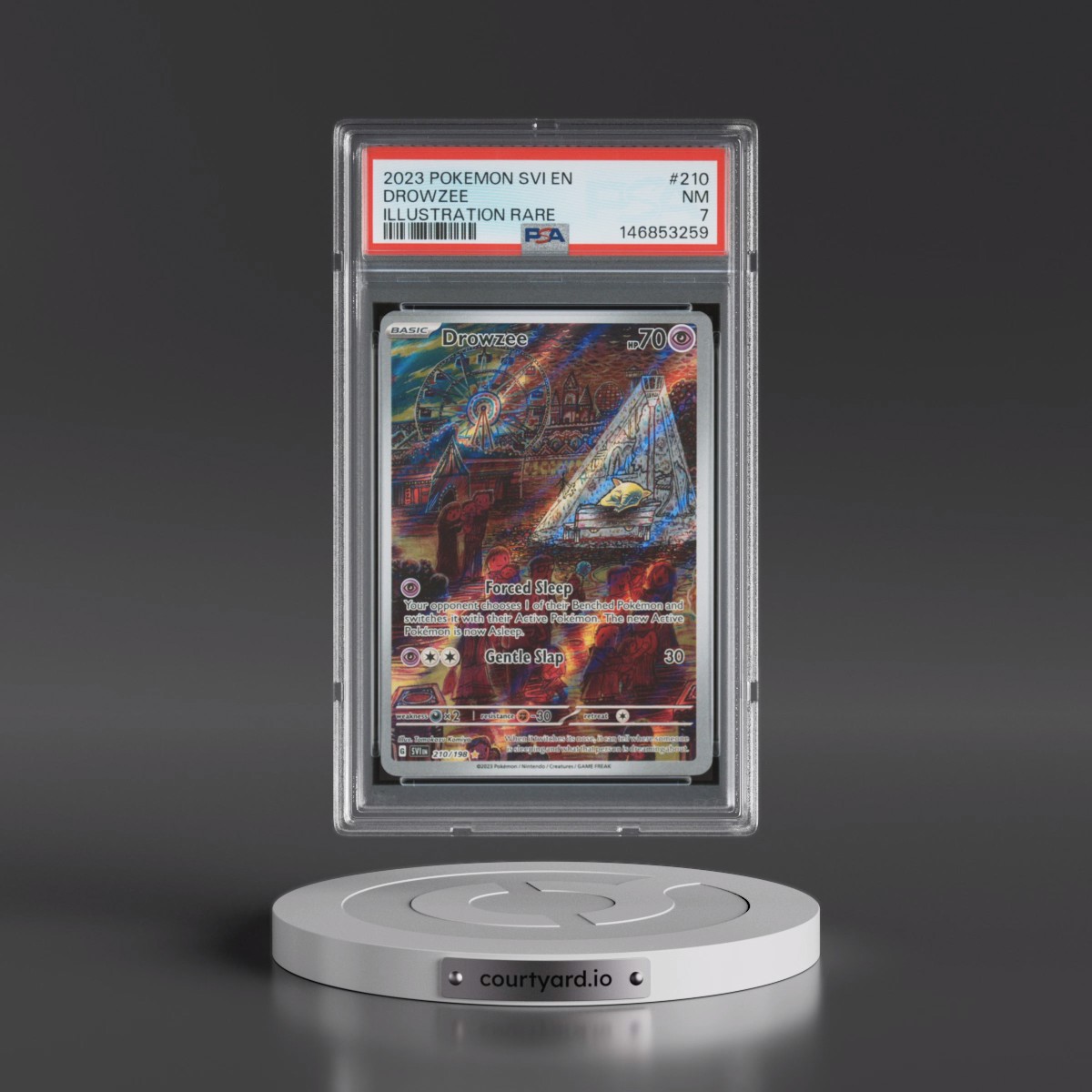 2023 Pokémon Svi EN-Scarlet & Violet #210 Drowzee - Illustration Rare (PSA 7 NM)