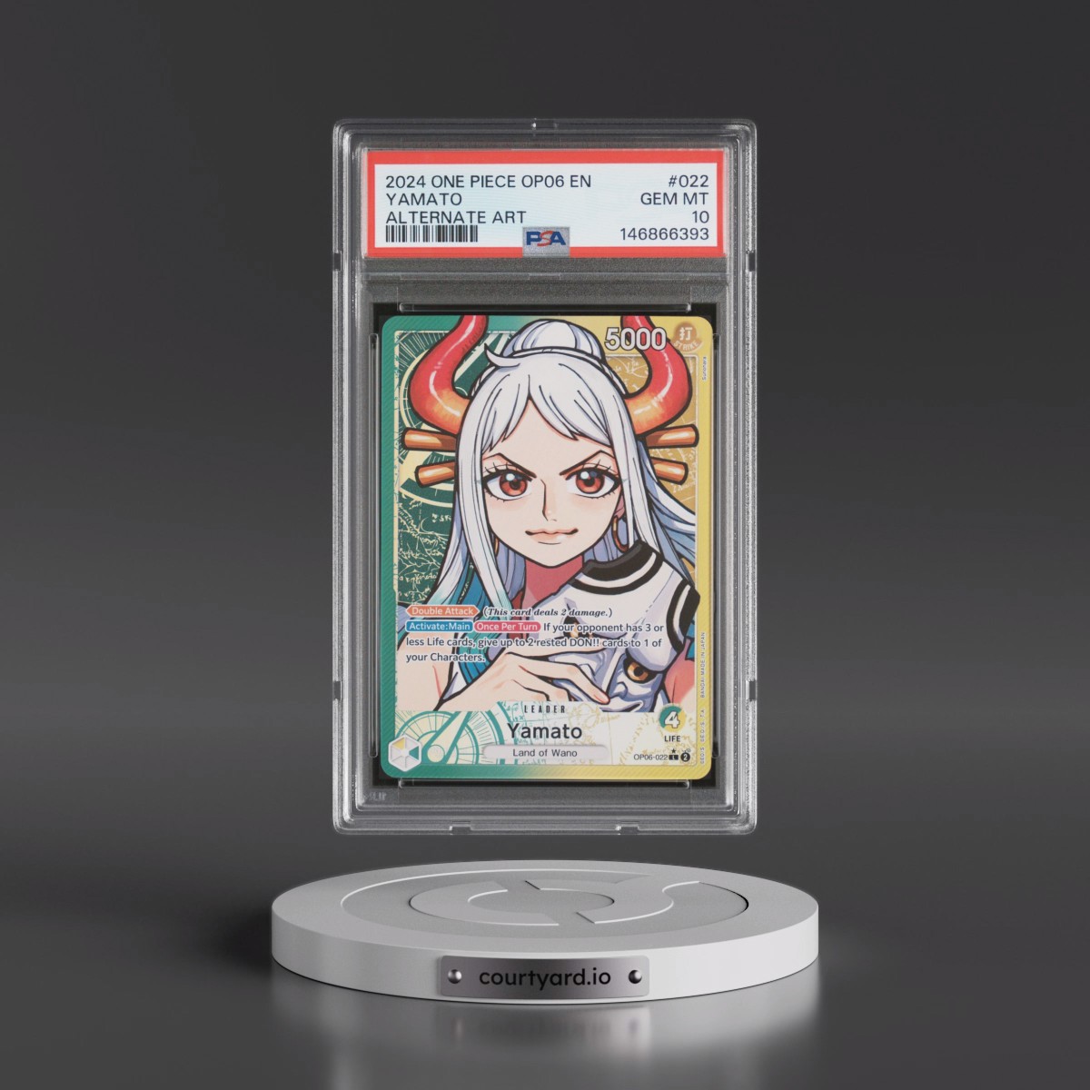 2024 One Piece OP06-Wings of the Captain #022 Yamato - Alternate Art (PSA 10 GEM MINT)