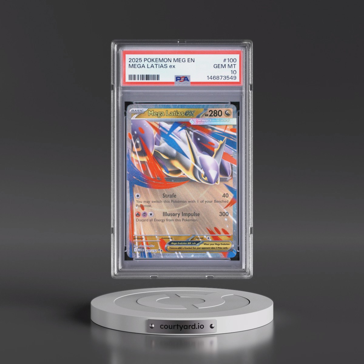 2025 Pokémon Meg EN-Mega Evolution #100 Mega Latias EX - Holo (PSA 10 GEM MINT)