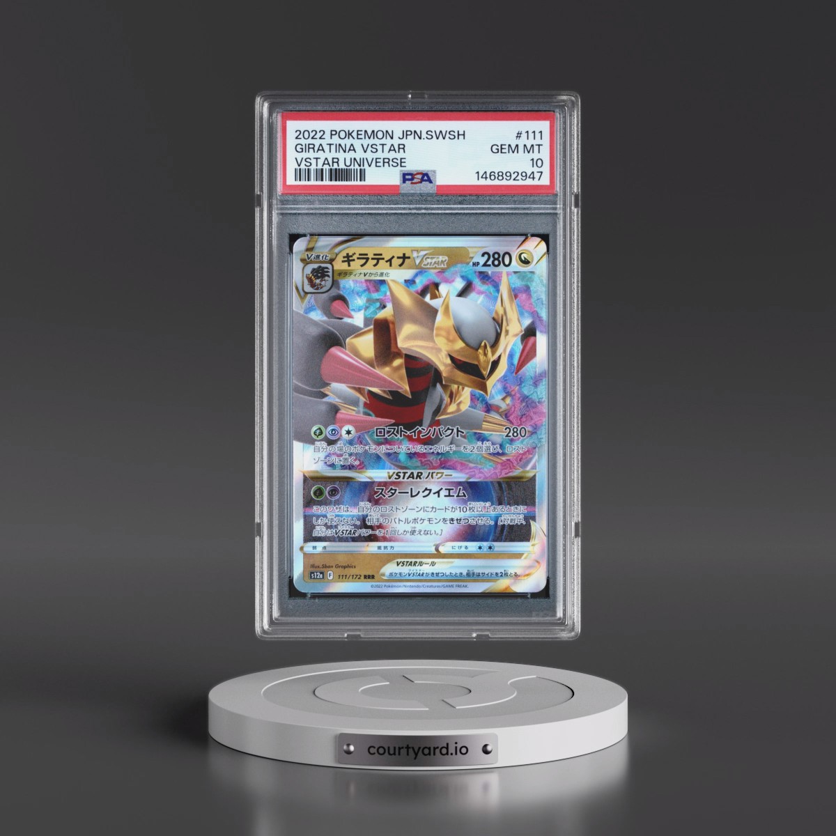 2022 Pokémon Sword & Shield Vstar Universe #111 Giratina Vstar (PSA 10 GEM MINT)