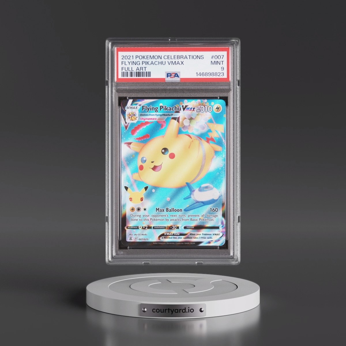 2021 Pokémon Celebrations #007 Flying Pikachu Vmax - Full Art (PSA 9 MINT)