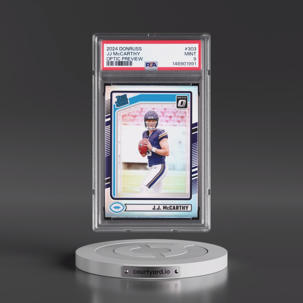 2024 Panini Donruss #303 JJ McCarthy - Optic Preview (PSA 9 MINT)