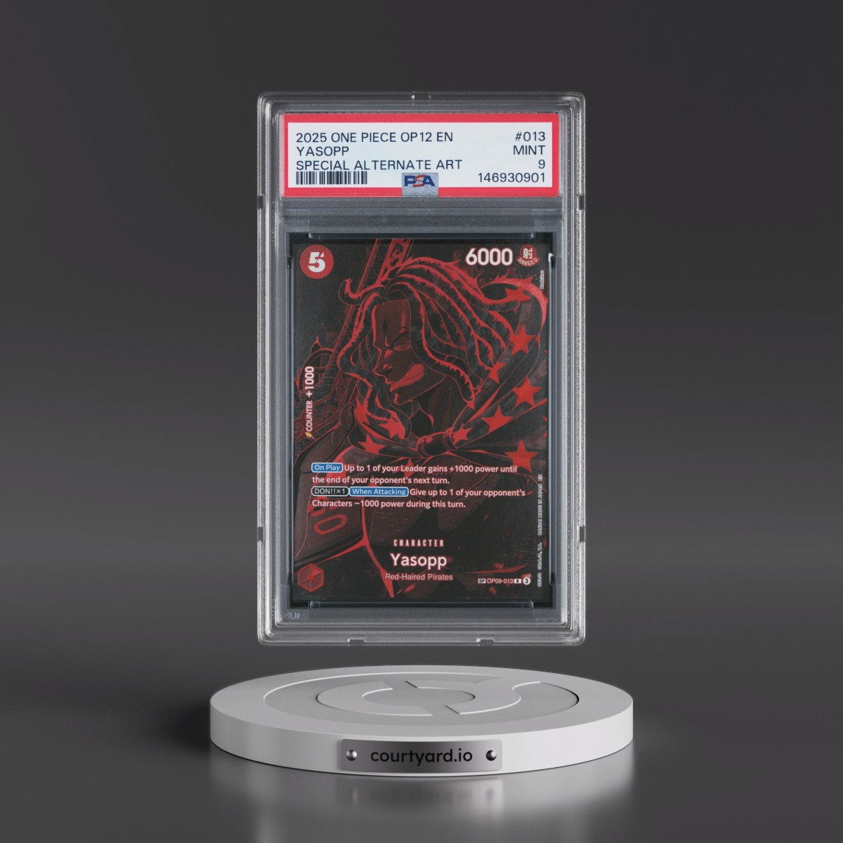 2025 One Piece OP12-Legacy of the Master #013 Yasopp - Special Alternate Art (PSA 9 MINT)