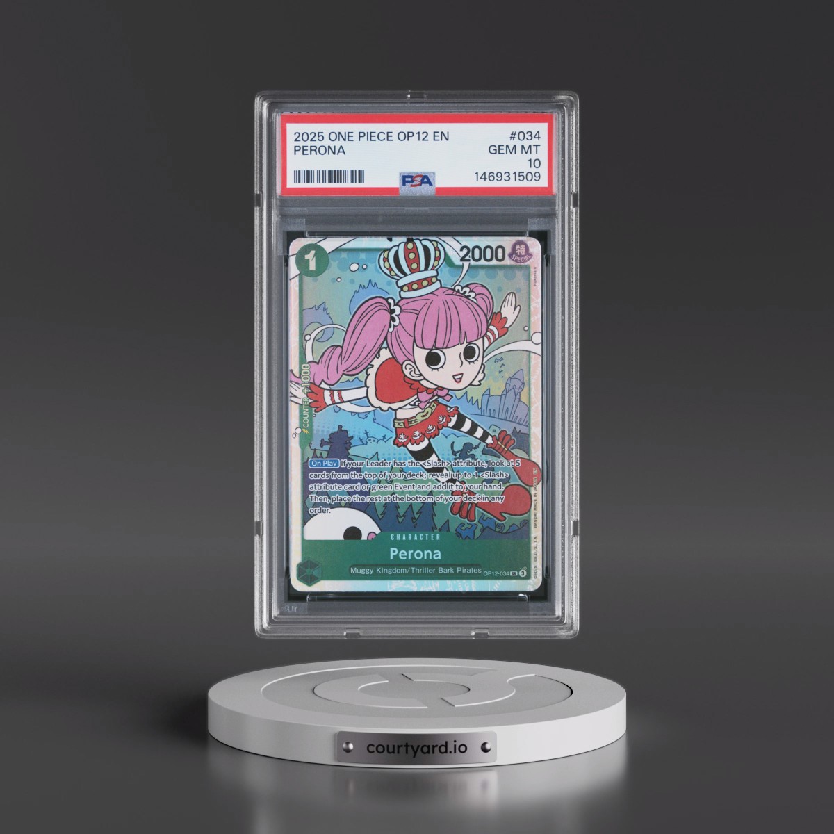 2025 One Piece OP12-Legacy of the Master #034 Perona (PSA 10 GEM MINT)