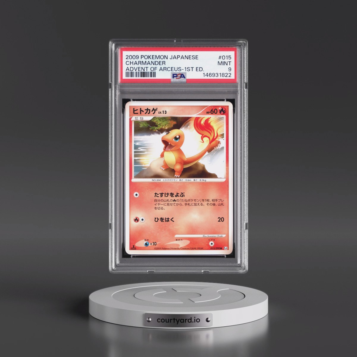 2009 Pokémon Advent of Arceus #015 Charmander - 1st Edition (PSA 9 MINT)