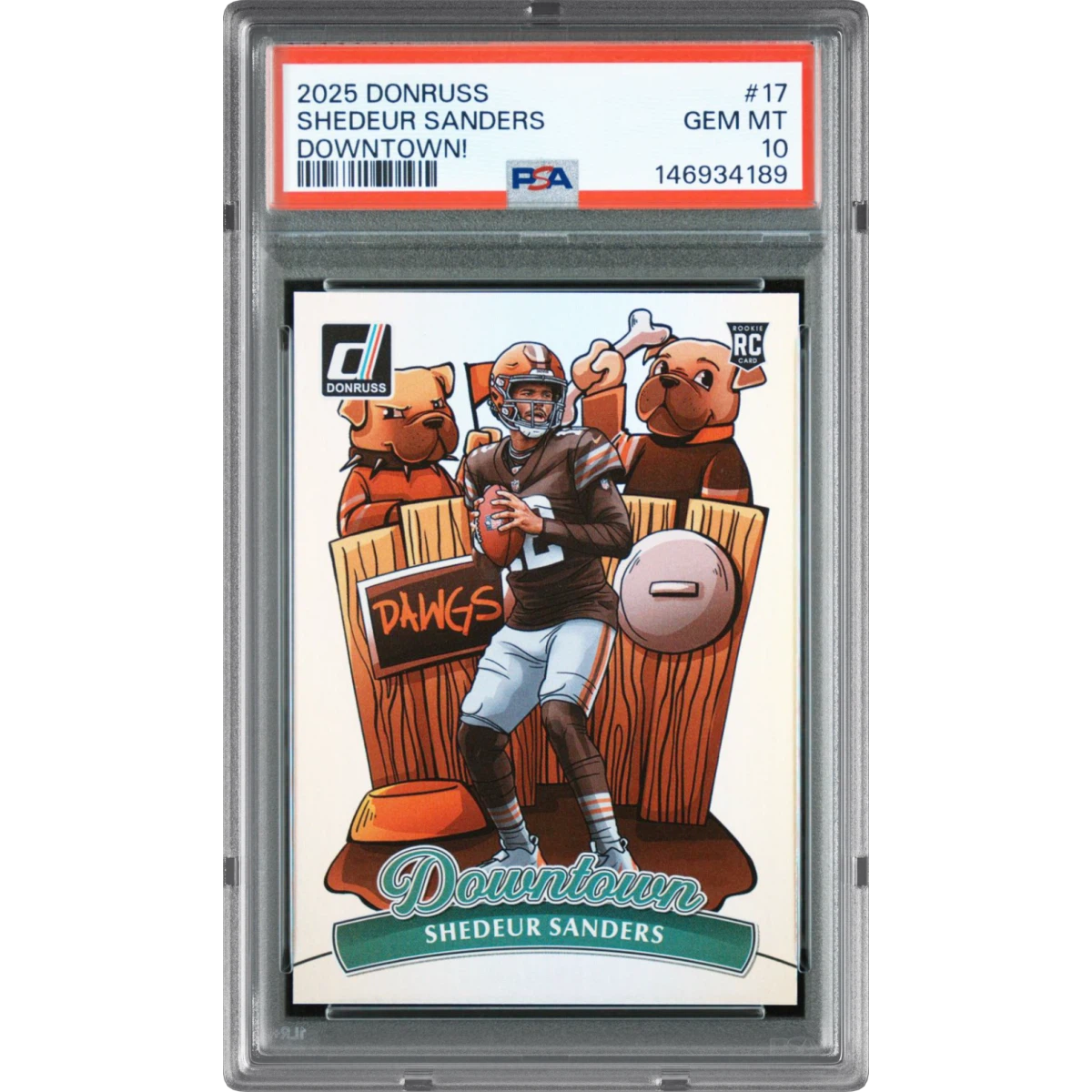 2025 Panini Donruss Downtown #17 Shedeur Sanders (PSA 10 GEM MINT)