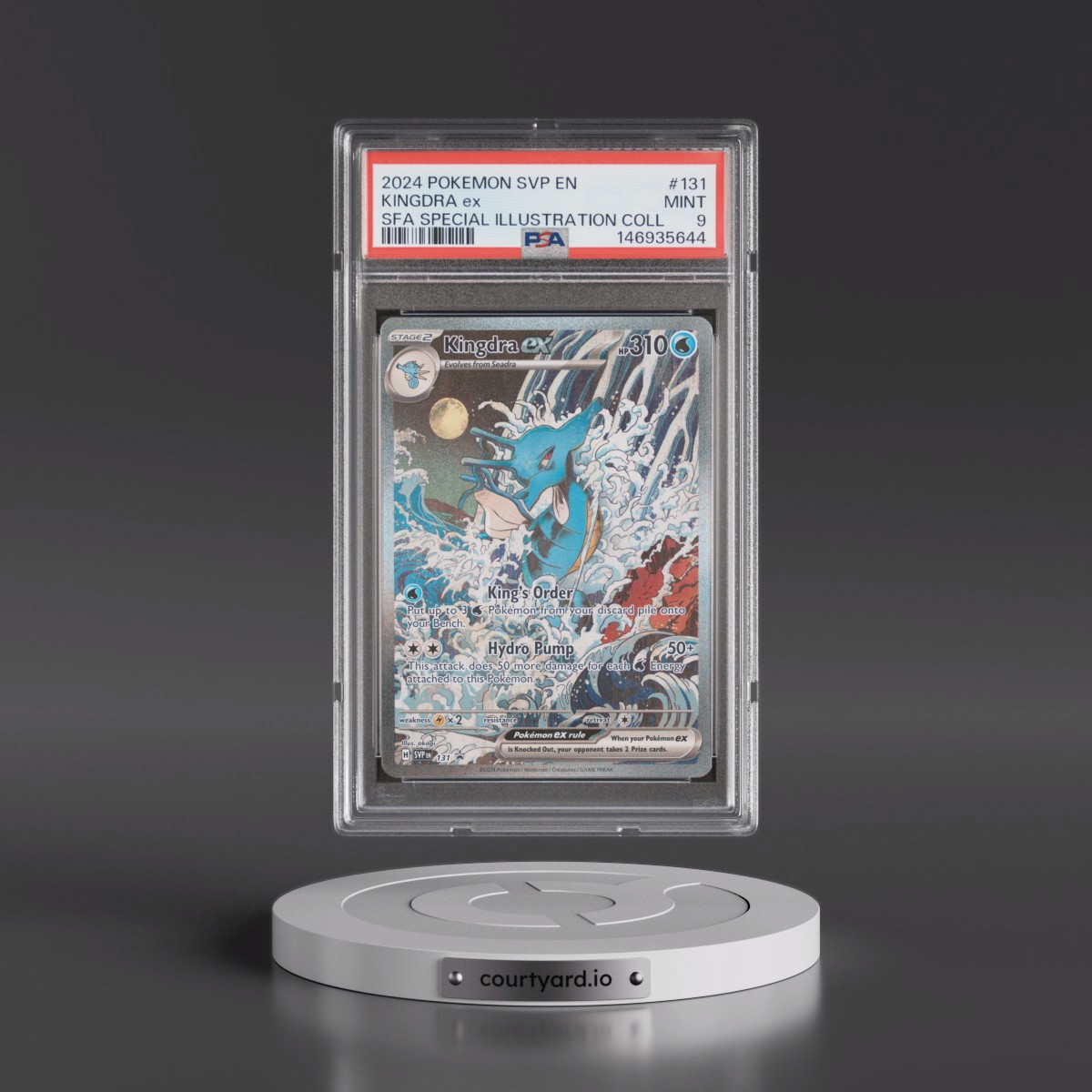 2024 Pokémon Svp EN-SV Black Star Promo #131 Kingdra EX - Holo Shrouded Fable Special Illustration Collection (PSA 9 MINT)