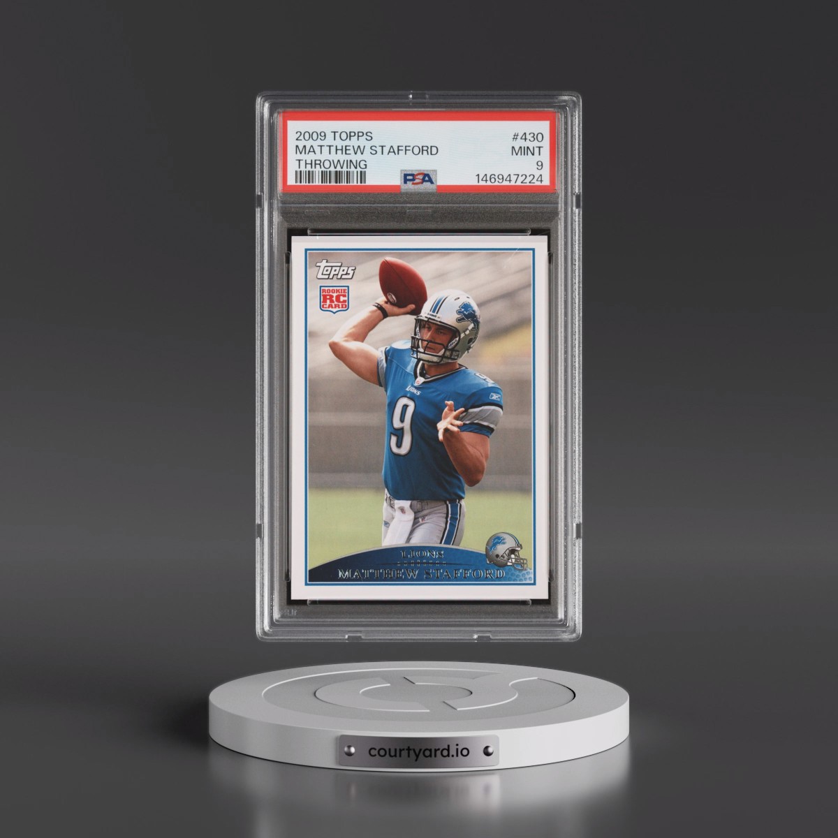2009 Topps #430 Matthew Stafford - Throwing (PSA 9 MINT)