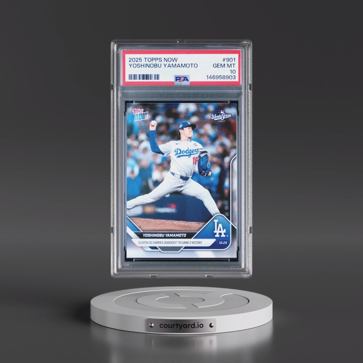 2025 Topps Now #901 Yoshinobu Yamamoto (PSA 10 GEM MINT)