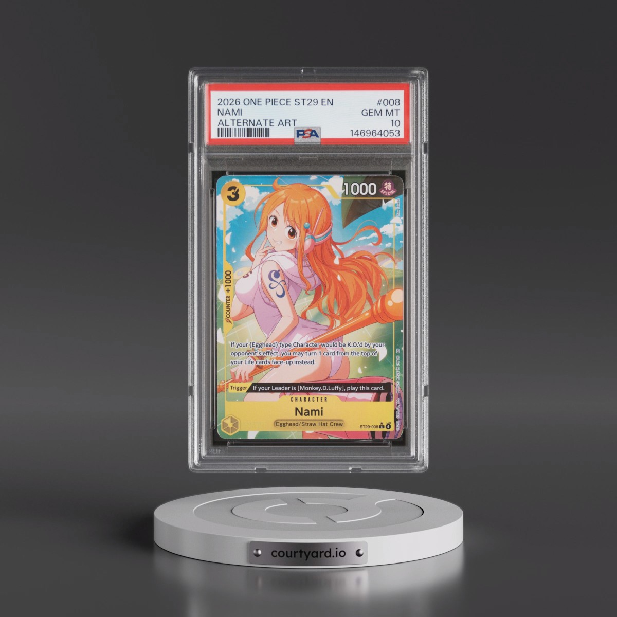 2026 One Piece Starter Deck ST29-Egghead #008 Nami - Alternate Art (PSA 10 GEM MINT)