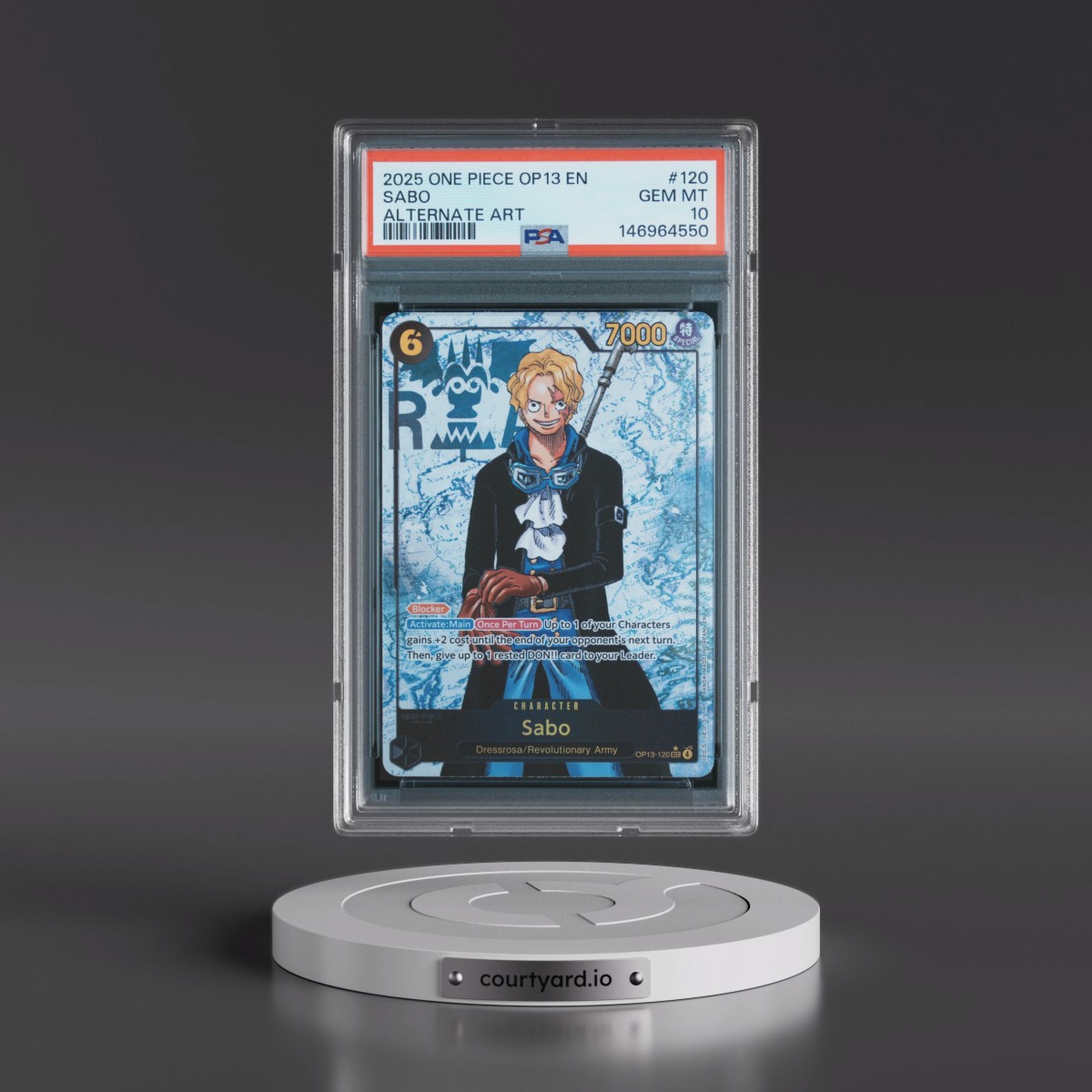 2025 One Piece OP13-Carrying on His Will #120 Sabo - Alternate Art (PSA 10 GEM MINT)
